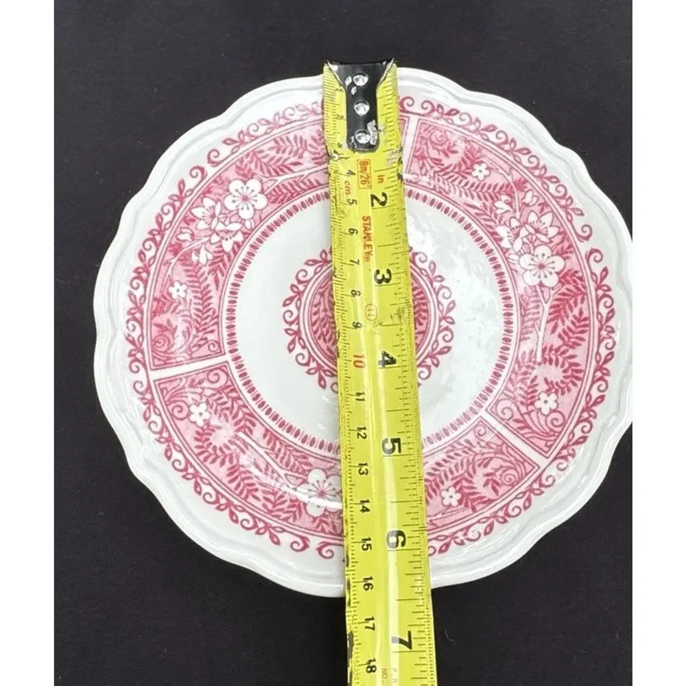 Vtg Syracuse China Strawberry Hill Restaurant Ware Bread Plate Pink White -A83